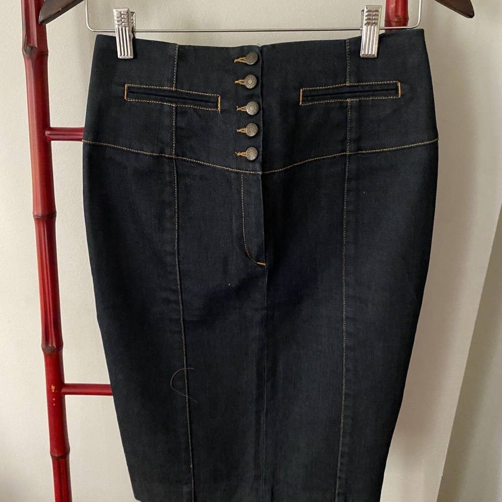 Maje black denim skirt size 38